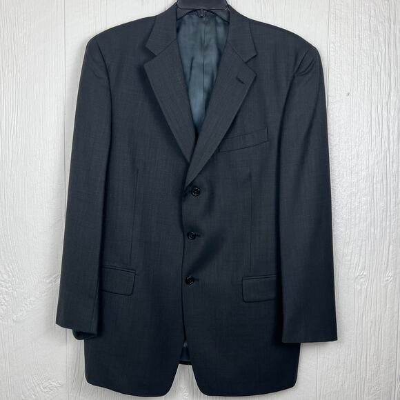 Tallia Other - Tallia Uomo Blazer dress jacket men’s 44L 100% Worsted wool super 100’s Black